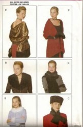 5862 EVE SHAWL, ASCOT, COLLAR, CUFFS, PILLBOX PATTERN S-L